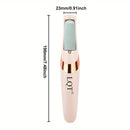 Removedor de Pies Eléctrico Recargable USB LQT - Exfoliador Portátil Inalámbrico con Batería de 300mAh, Herramienta Sin Aroma para el Cuidado de los Pies sin Dolor para Uso en Casa, Rosa Brillante/Blanco, Diseño Elegante, Acabado Suave, Para Aficionados