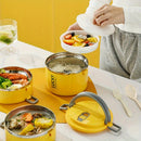 1pc Caja Bento Aislada de Acero Inoxidable, 2/3/4 Niveles Apilables con Tema de Letras, Lavado Manual, Material Plástico y Acero Inoxidable, Ideal para Estudiantes, Trabajadores de Oficina, Accesorios de Cocina y Viaje, Vuelta al Colegio