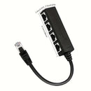 Divisor de Ethernet RJ45 1 Macho a 3 Puertos Hembra Adaptador de cable LAN RJ45, compatible con Cat5, Cat5e, Cat6, Cat7, Cat8, alimentado por USB, tensión de funcionamiento ≤36V, adecuado para SmartThings