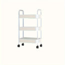 Carrito de Almacenamiento con Ruedas de 3 Niveles - Organizador de Plástico Blanco y Negro Versátil para Cocina, Baño, Dormitorio - No Requiere Montaje, Regalo Perfecto de Navidad, Organizadores y Almacenamiento para Baño