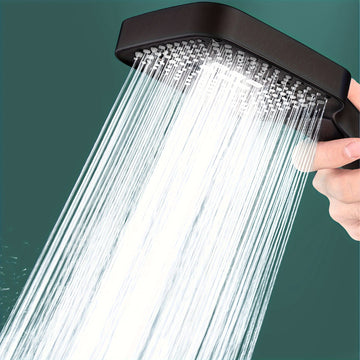 Ducha con regulador cuadrado, 1 pieza/3 piezas, cabeza de ducha de pulverización de una mano para el hogar, aumentador de presión de baño y juego de tres piezas.