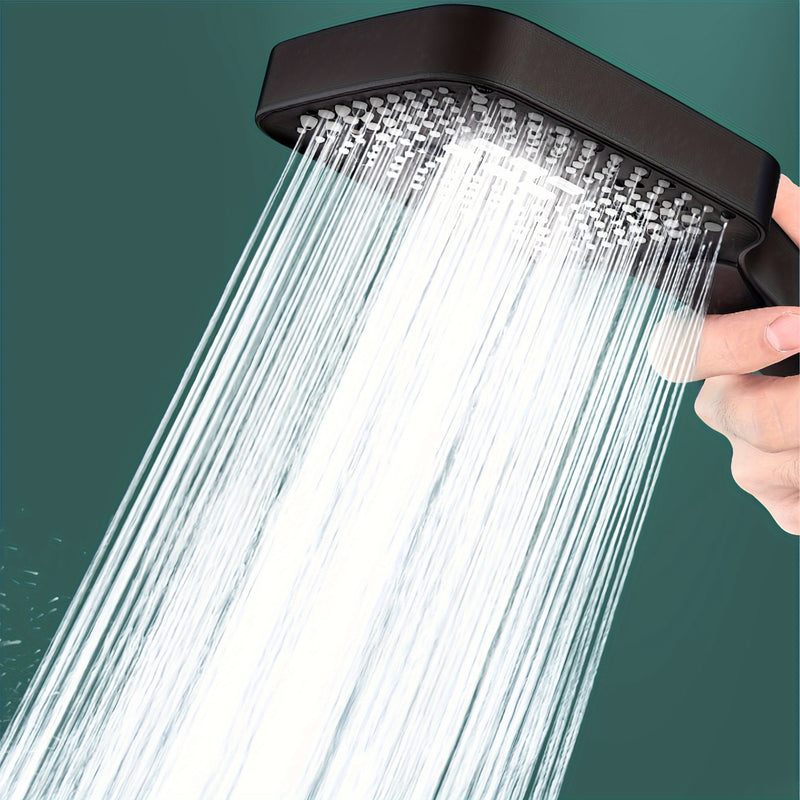 Ducha con regulador cuadrado, 1 pieza/3 piezas, cabeza de ducha de pulverización de una mano para el hogar, aumentador de presión de baño y juego de tres piezas.