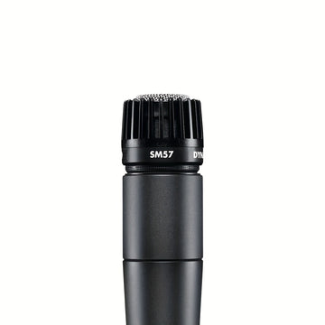Micrófono dinámico para instrumentos G-MARK SM57 - Calidad profesional, portátil de mano, diseño con clip para presentaciones en vivo y grabación, ideal para baterías y amplificadores, diámetro de 3.2 cm, largo de 15.7 cm, ancho de 2.3 cm, 0.9 pulgadas,