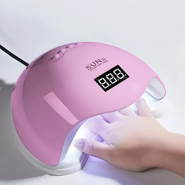 Lámpara LED para uñas con sensor inteligente, luz de curado para esmalte en gel portátil, alimentación por USB, sin batería, 5 regalos festivos esenciales, pantalla LCD, base removible, ideal para uso en casa y salón