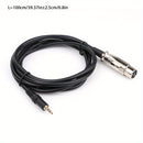 Cable de Audio i-Zclive Premium de 3.5mm a XLR - Macho a Hembra, Cobre Puro Bañado en Oro, Aleación de Zinc y Aluminio, Ideal para Micrófonos y Consolas de Mezcla, Cable Redondo Duradero con Diseño de Notas Musicales