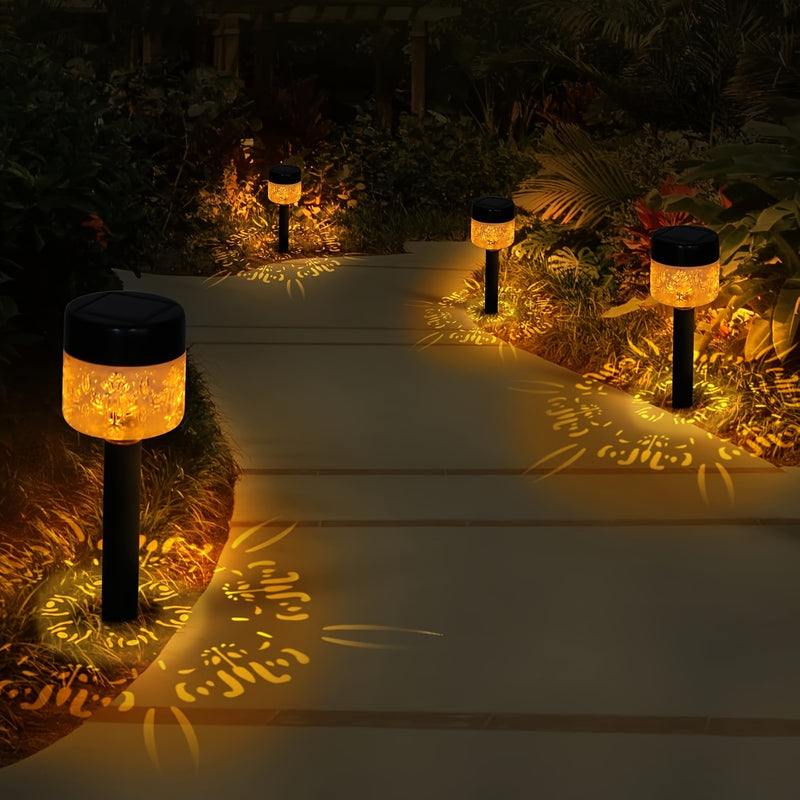 6 Piezas de Luces Solares LED para Jardín, Lámparas Solares Decorativas Exteriores, Luz Solar para Patios, Césped y Terrazas, Decoración Navideña