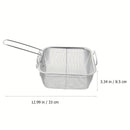 1pc Cesta de comida mini de acero inoxidable, accesorio multiusos para freidora portátil, para cocinar bocadillos, papas fritas, papas fritas con filtrado y drenaje
