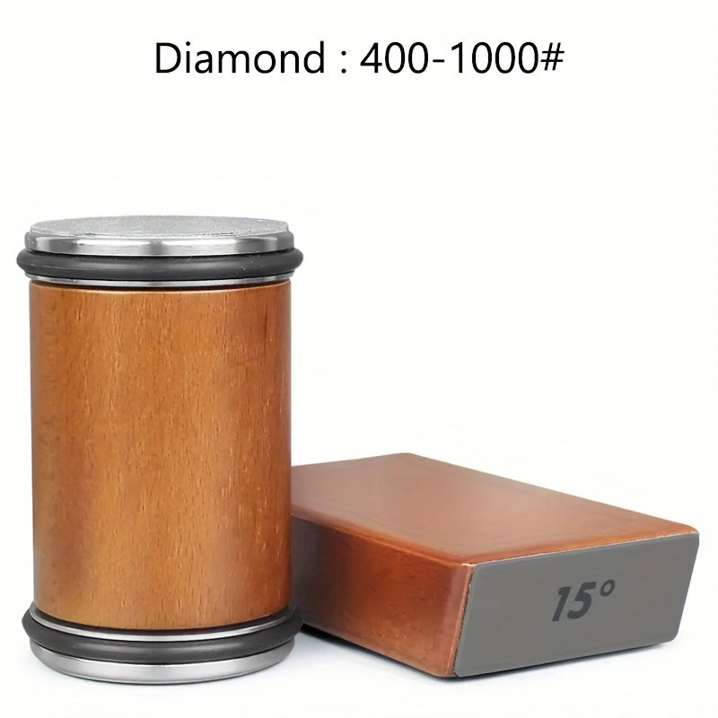 Afilar Rotativo, Soporte Magnético para Cuchillos con Piedra de Afilado Diamantada y Ángulos de 15° y 20° Herramienta Profesional de Cocina Portátil Duradera Fácil de Reemplazar, Regalo Perfecto para Navidad Año Nuevo Cumpleaños