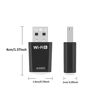 Adaptador USB Mini WiFi6 AX900 - Conecte y juegue, doble banda 2,4/5G, sin controlador, compatible con dispositivos inteligentes - Transmisor y receptor de red de alta velocidad