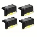 Paquete de 4 Luces Solares para Terraza, Luces Solares para Valla, Luces Exteriores IP44 para Patio, Luces Solares con Energía Solar, Luz Solar para Escalones al Aire Libre, Iluminación Solar para Vallas y Escaleras en Cercas, Pasos, Patios, Terrazas, Ja