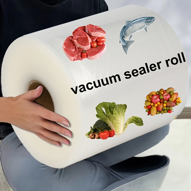 1 Rollo de Bolsas para Almacenamiento de Vacío - Opciones 20cm×10m o (20/25/30cm)×15m - Plástico Grueso de Calidad Comercial para Congelación, Sous Vide y Preparación de Comidas, Sellado Hermético, Libre de BPA y Resistente, Compatible con Todas las Sela