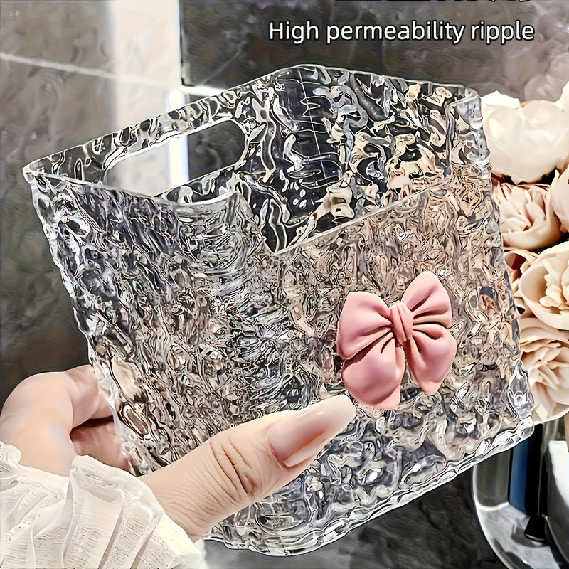 Organizador de Pared de Plástico Transparente para Brochas de Maquillaje y Herramientas para el Cabello - No Necesita Energía, Perfecto para Almacenamiento en el Baño