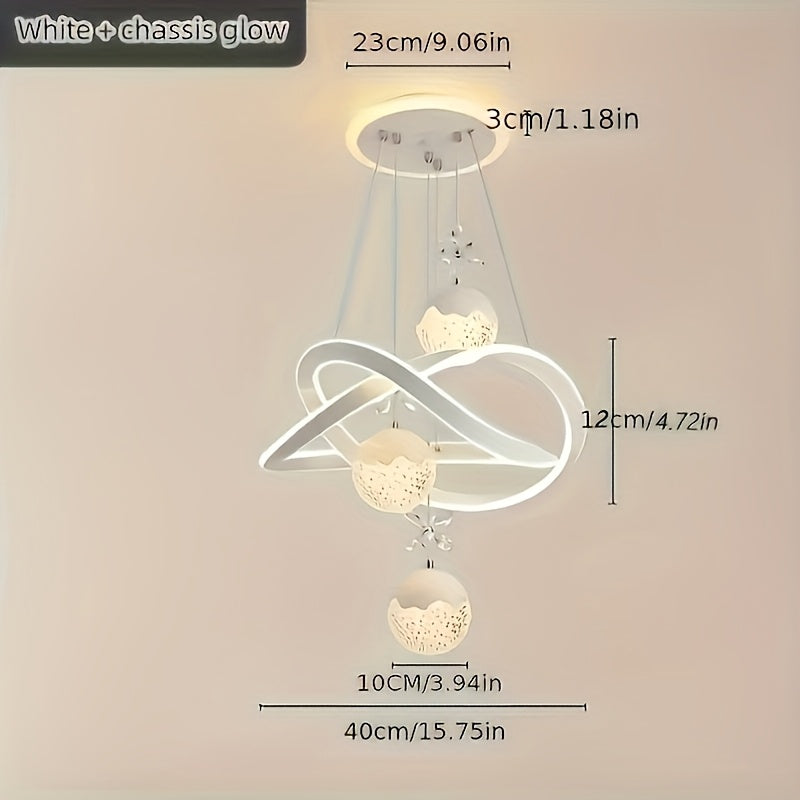 Luminaria de techo LED moderna - Luz de techo LED ajustable de 3 colores con detalles de cristal, marco de metal, hardware fácil de usar para la instalación, adecuado para el comedor, apartamento o bar.