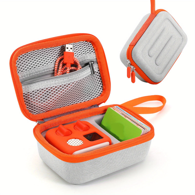 Estuche de protección para altavoces mini compactos - Cápsula dura de EVA, ligera y elegante, impermeable y resistente a los golpes, ideal para altavoces mini Yoto (solo estuche, se ajusta a funda de silicona), bolsa de almacenamiento portátil | Cremalle