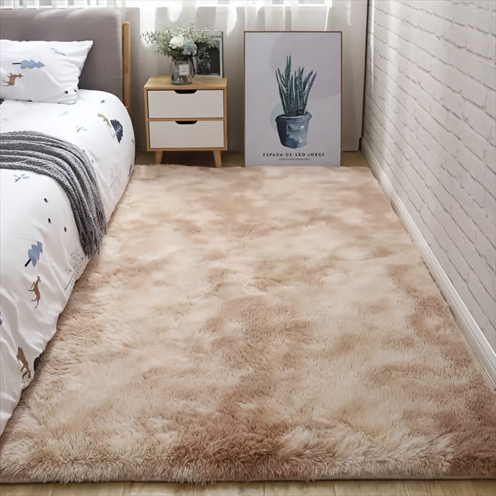 1 alfombra de peluche suave y esponjosa, moderna y de lujo, absorbente de agua, antideslizante, tejido de poliéster a máquina, solo lavado a mano, para sala y dormitorio, decoración del hogar