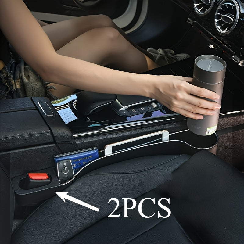2 piezas de Portavasos Multifuncional para el Espacio entre los Asientos delantero y trasero del Coche - Caja organizadora multifuncional para coches, utilizada para organizar y almacenar accesorios interiores del automóvil, manteniendo un ambiente limpi