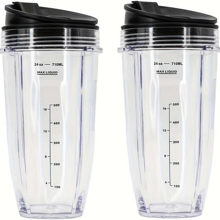 Taza de reemplazo para licuadora Nutri Ninja Auto iQ, serie 900W/1000W, modo Duo Blender, 24 oz, 2 piezas