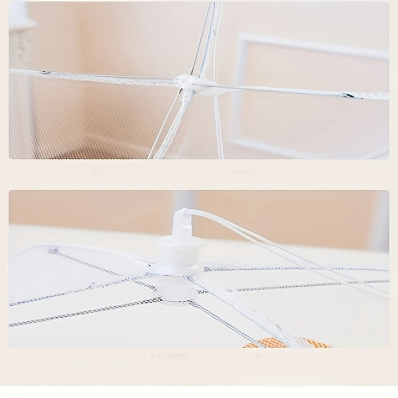 1pc Cubierta de Alimentos Plegable Transparente - Protector de Malla de Múltiples Tamaños para Exteriores y Cocina, Red Antimosquitos y Anti-Moscas para Frutas, Verduras y Más, Esenciales para Picnic|Diseño Transparente|Accesorio de Cocina Duradero, Prot