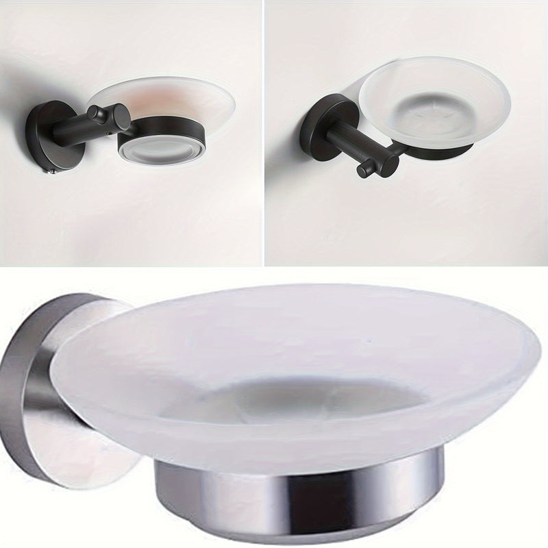 Porta jabón redondo de vidrio esmerilado mate, bandeja para ducha y baño con diseño translúcido y patrón de estrellas, elegante y duradero, ideal para uso en el hogar o en hoteles
