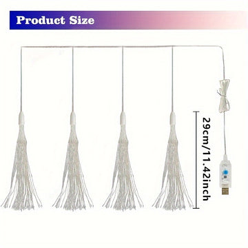 Luces LED colgantes USB de 180-360 LEDs, luces de estrella para exteriores, 8 modos, luces de hadas para jardín, fiestas y patio