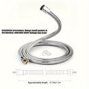 Manguera de ducha de acero inoxidable FlexiShower 1.2m/1.5m/2m/3m, extensión de tubería de cabeza de ducha anti-encorvadura cromada con accesorios de latón y junta de silicona, no necesita electricidad, ajuste universal para bañera y ducha