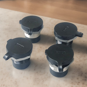 Juego de 2 o 5 Piezas de Conector Redondo con Cubierta Protectora RJ45 para Adaptador de Línea Eléctrica CAT.6, CAT.5E