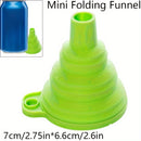 1pc Embudo de Silicona Plegable Divertido, Filtro Portátil Multi-Functional Mini Cocina Extendible, Material de Plástico, con Herramienta de Dosificación de Líquidos para Cereal, Pasta, Arroz, Tamizado de Arena