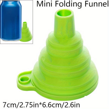 1pc Embudo de Silicona Plegable Divertido, Filtro Portátil Multi-Functional Mini Cocina Extendible, Material de Plástico, con Herramienta de Dosificación de Líquidos para Cereal, Pasta, Arroz, Tamizado de Arena