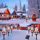 Decoración Navideña Eléctrica Solar para el Jardín, 1 Juego de 6 Luces Solares de Papá Noel, Año Nuevo, Acción de Gracias, Luces de Estaca para Jardín, Decoración Navideña para el Césped y Camino, Fiesta de Navidad y Camping