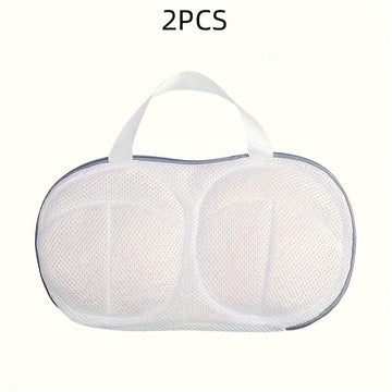 2/3 piezas de bolsas de lavado de sujetadores para lavandería, bolsas de lavado de sujetadores grandes para lavadoras, adecuadas para todos los tamaños de sujetadores, bolsas de ropa interior para lavar cremalleras delicadas (gris, azul), bolsas de lavan