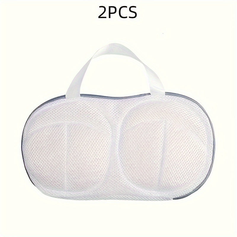 2/3 piezas de bolsas de lavado de sujetadores para lavandería, bolsas de lavado de sujetadores grandes para lavadoras, adecuadas para todos los tamaños de sujetadores, bolsas de ropa interior para lavar cremalleras delicadas (gris, azul), bolsas de lavan
