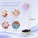 Linterna de Uñas Compacta para Escritorio con Pantalla Táctil - Secador Portátil con Piedras Brillantes, 12 Luces LED, Sensor Infrarrojo Inteligente, Kit de Manicura Perfecto para Cumpleaños de Mujeres