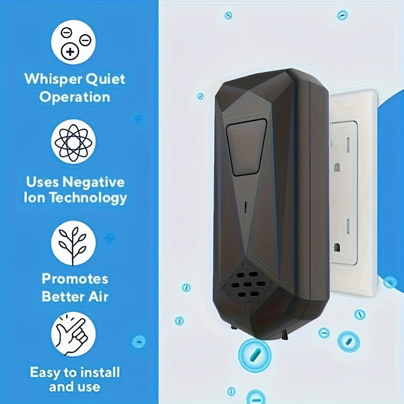 Purificador de aire con iones negativos, purificador portátil sin filtro, ideal para dormitorio, oficina y viajes, elimina malos olores, pelo de mascotas, etc