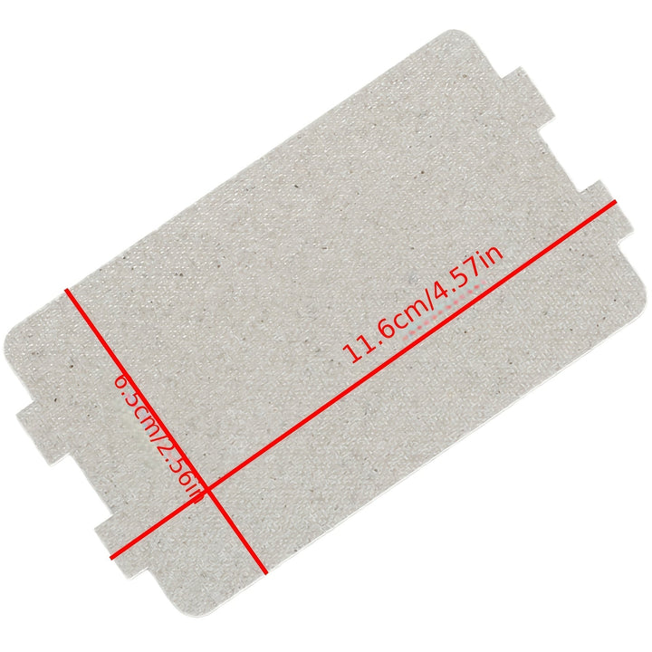 1 hoja de mica universal para horno microondas - Placa de cubierta de guía de onda, 11,6 x 6,5 cm, resistente al calor, antiadherente, ideal para electrodomésticos de cocina, seguridad del microondas | Accesorio de cocina elegante | Textura suave