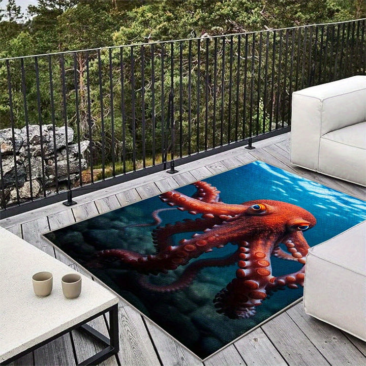 Alfombra de Terciopelo 852g/m² para Exteriores, Lujo Suave y Ligero con Diseño Francés en Crema - Elegancia Floreciente para Vida de Alta Gama, Lavable a Máquina, Decoración Moderna y Lujosa para Camping o Cocina con Estampado Floral Gris