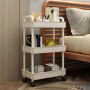 Carro de Almacenamiento con Ruedas de 3/Niveles/4 Niveles/5 Niveles, Organizador de Plástico Duradero, Apto para Baño, Lavandería y Cocina Multiusos, Estante de Fácil Acceso