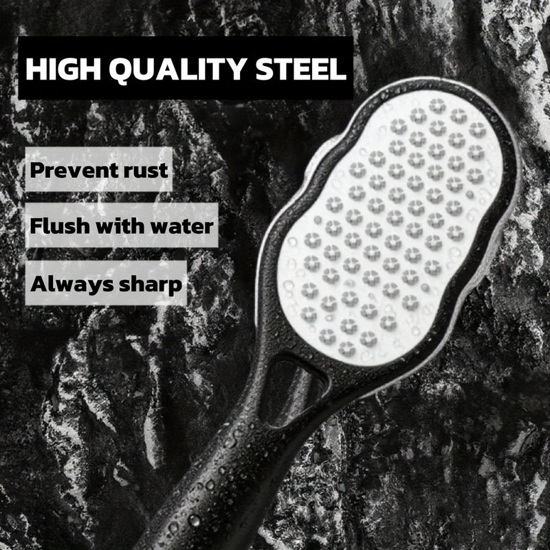 Exfoliador Profesional de Pies y Amoladora de Uñas - Herramienta de Plástico Resistente con Doble Agarre, Diseño Antioxido y Alta Calidad - Para Hogar, Salón, Pedicura - Previene Infecciones Fúngicas y Pie de Atleta - Esencial para Hombres y Mujeres, Man