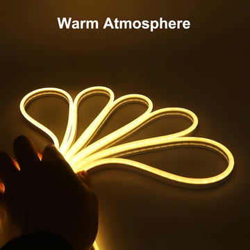 Lámpara de neón flexible con control táctil, 1/2/3/4/5 m, 3000K/4000K/6000K, luz regulable, decoración para el hogar, lámpara de ambiente, para gabinete, espejo o faro, incluye rollo de cinta adhesiva