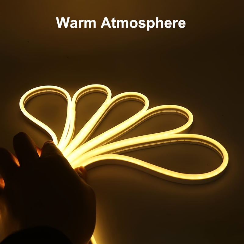 Lámpara de neón flexible con control táctil, 1/2/3/4/5 m, 3000K/4000K/6000K, luz regulable, decoración para el hogar, lámpara de ambiente, para gabinete, espejo o faro, incluye rollo de cinta adhesiva