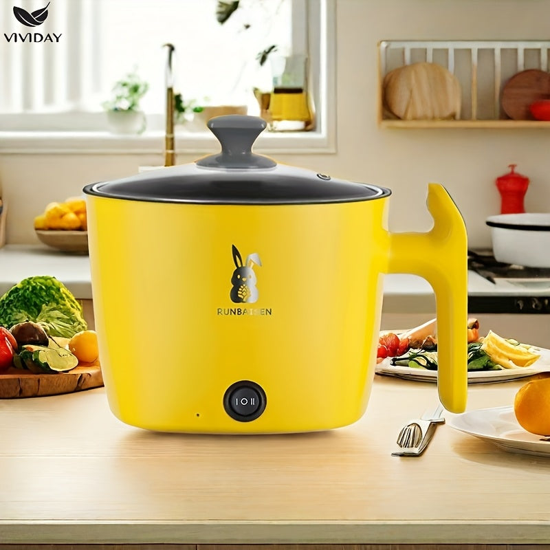 Olla eléctrica, olla eléctrica doméstica, olla eléctrica multifuncional de cocina, olla eléctrica de dormitorio, mini olla eléctrica, cocinero de arroz pequeño y ligero, olla eléctrica instantánea, regalo de vacaciones, Navidad