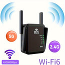 Amplificador de WiFi, Amplificador de Señal Banda Doble 5G 1200Mbps para Hogar, Cubre hasta 7000 Pies Cuadrados y 20 Dispositivos