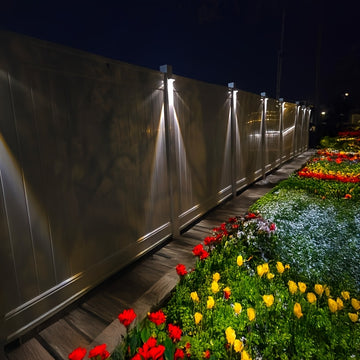 Luces solares para cercas, paquete de 8 o 12, luces LED para exteriores, blanco cálido (3000K) y blanco frío (6000K), encendido/apagado automático, fácil instalación en terrazas, paredes, patios, jardines, senderos y cercas