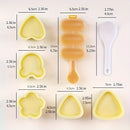 Kit de 7 Piezas para Hacer Sushi - Forma Fácil y Divertida de Preparar Sushi en Casa - Moldeadores de Arroz Perfectos para Principiantes, Ideal para Almuerzos y Snacks