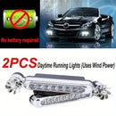 2 paquetes de luces auxiliares LED para coche, luces de motocicleta, luces de ventilador rotativo creativo, sin batería.