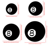 Alfombra de Área con Diseño de Bola de Billar N.º 8 Festiva - Suave, Esponjosa, Amigable con la Piel con Base Antideslizante, Perfecta para Decoración de Dormitorio, Poliéster, Lavable a Máquina