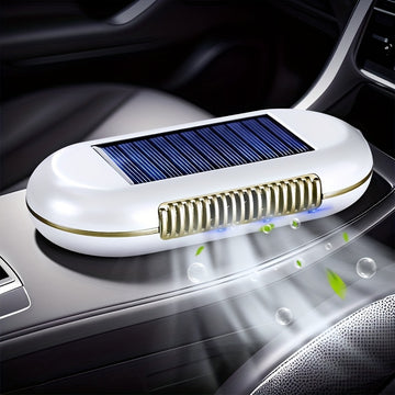 1pc Purificador de Aire Solar para Coche, Eficacia de 7 Días en la Purificación del Aire, Eliminación de Olores y Desinfección, Generador de Ozono con Función de Estacionamiento Automático, Carga Solar, Matrícula