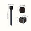 Adaptador de micrófono portátil, adaptador de instalación de mango de micrófono, adaptador conveniente para grabación de entrevistas y creación de contenido, juego de adaptadores de collar inalámbrico para DJI y RODE, cubierta de esponja de micrófono/man