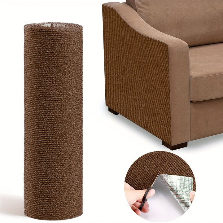 Un rollo de alfombra gris autoadhesiva recortable para soporte de marco de escalada para gatos, alfombra para escalones de muebles de pared para gatos, alfombra para rascar gatos, protector de sofá para rascar gatos, alfombra para rascar gatos