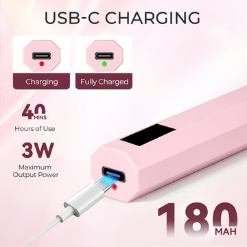 1 lámpara de uñas portátil mini con pantalla LED, luz pequeña para esmalte en gel, lámpara manual para uñas DIY