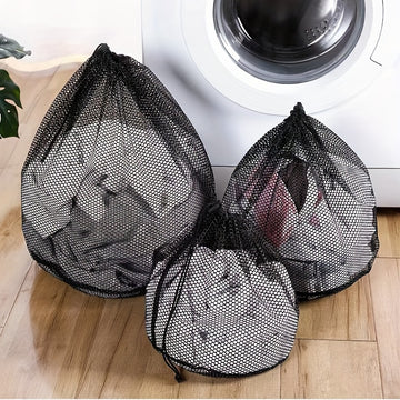 Bolsa De Lavandería De 1 Pieza, Bolsa De Lavandería De Malla Negra, Bolsa De Lavado Especial Para Lavadora